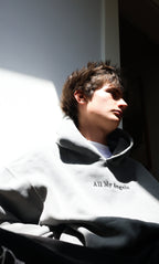 Embroidery Frayed Enzyme Washed Fleece Hoodie