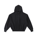 Embroidery Frayed Enzyme Washed Fleece Hoodie