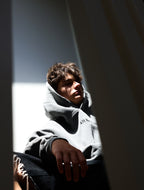 Embroidery Frayed Enzyme Washed Fleece Hoodie
